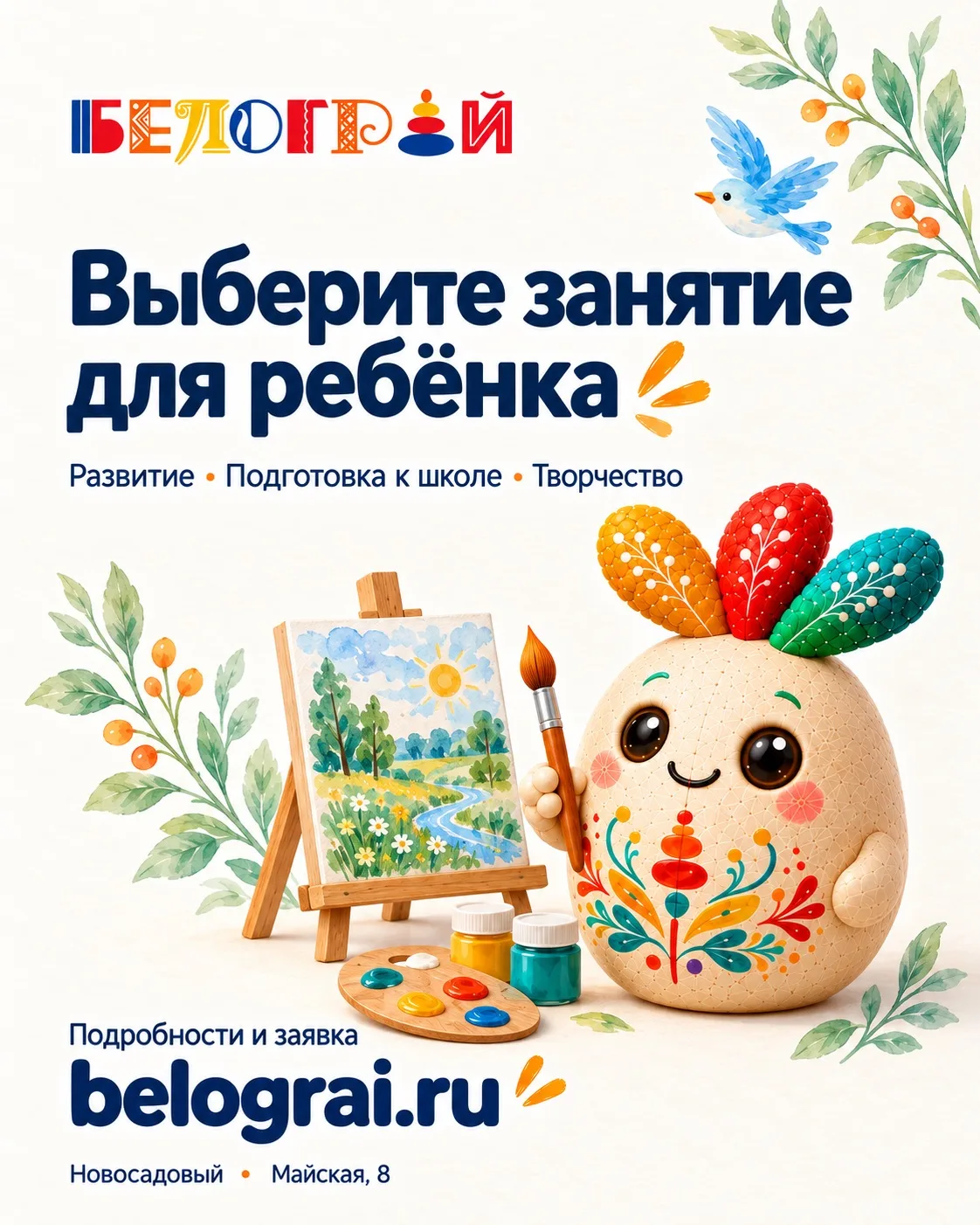 Выберите занятие для ребёнка в «Белограе»