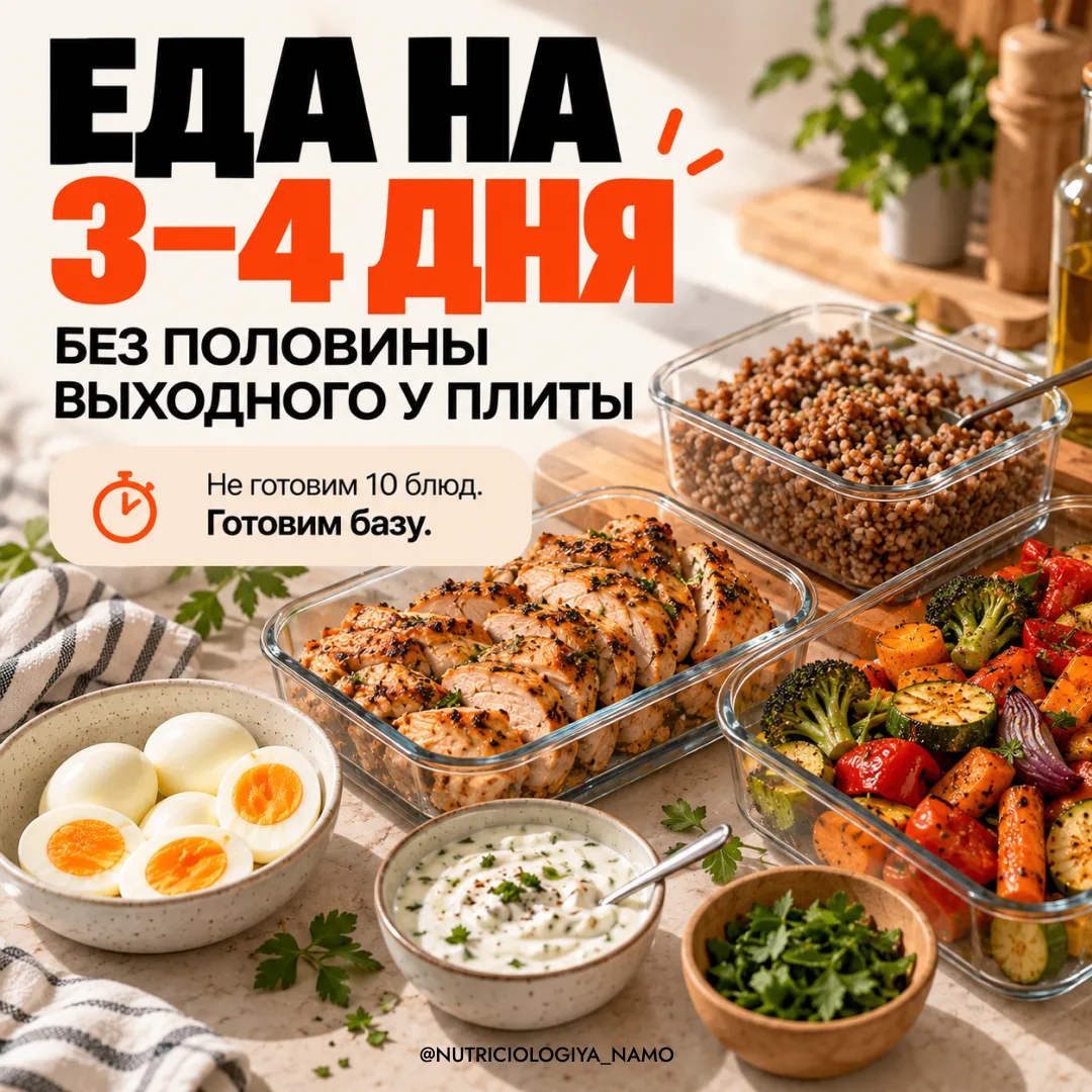 КАК ГОТОВИТЬ НА 3–4 ДНЯ И НЕ ПРОВЕСТИ ВОСКРЕСЕНЬЕ НА КУХНЕ 😅