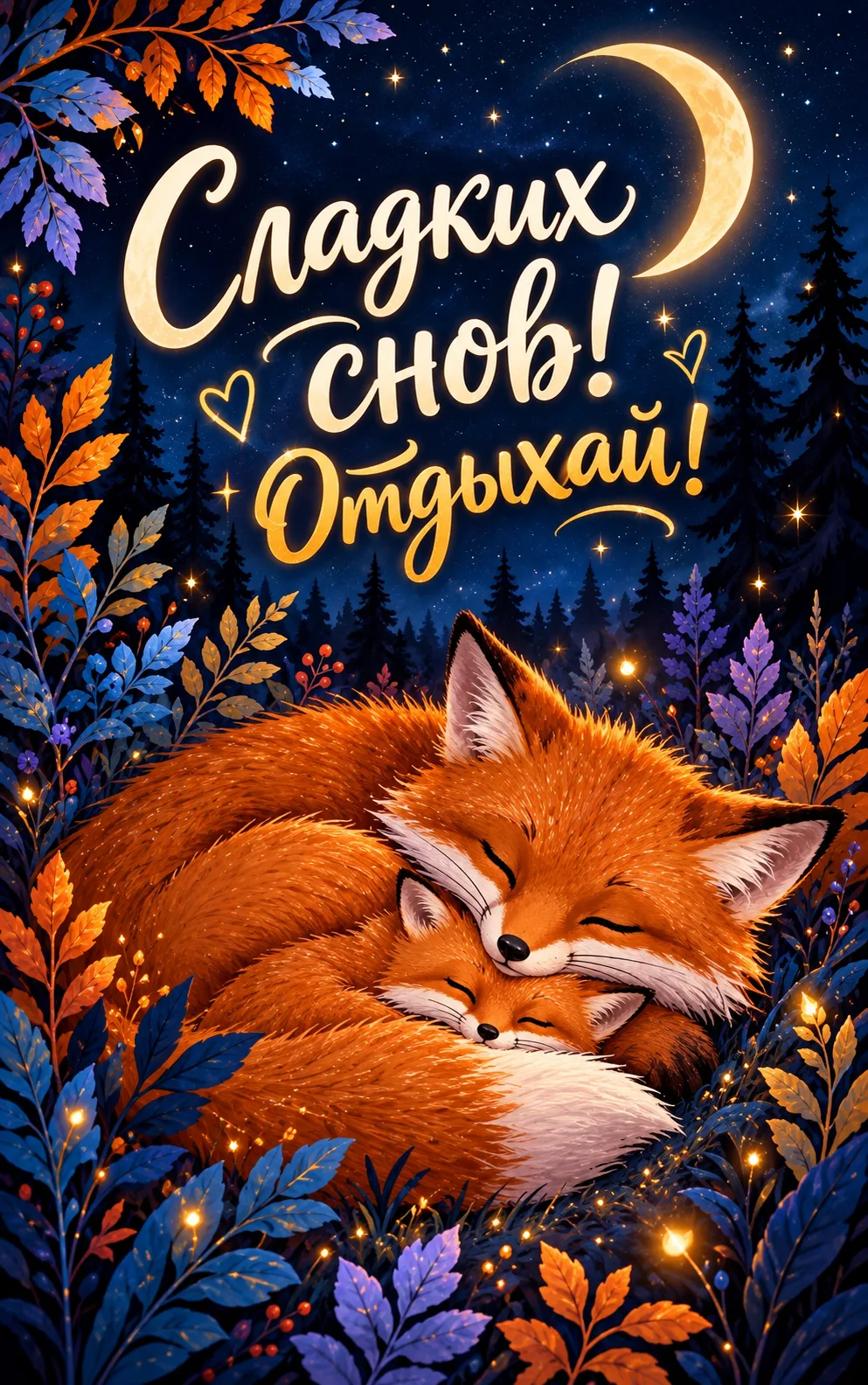 Самые интересные вечерние открытки 💙❤🧡