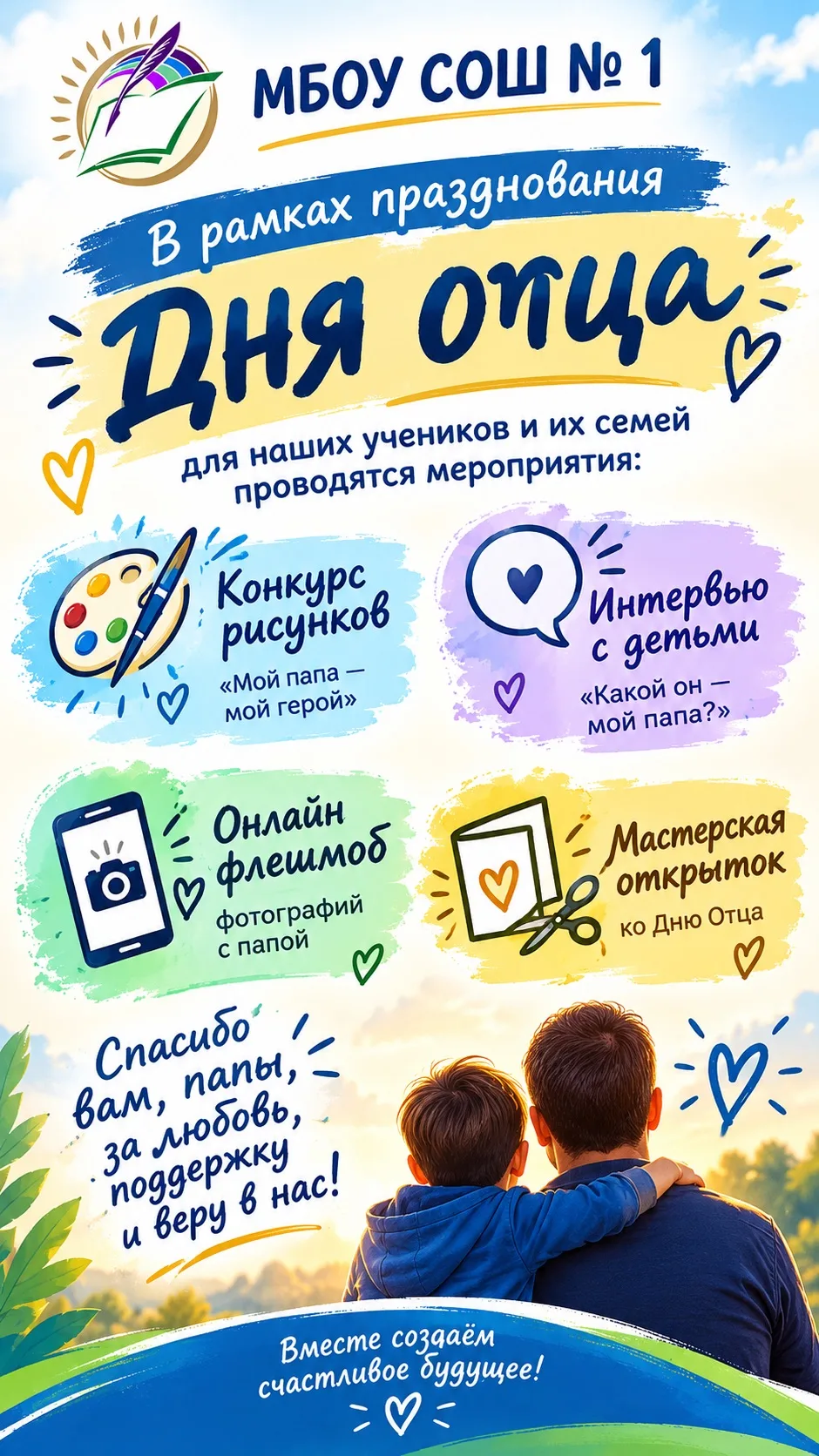 💙ДЕНЬ ОТЦА В МБОУ СОШ № 1!💙