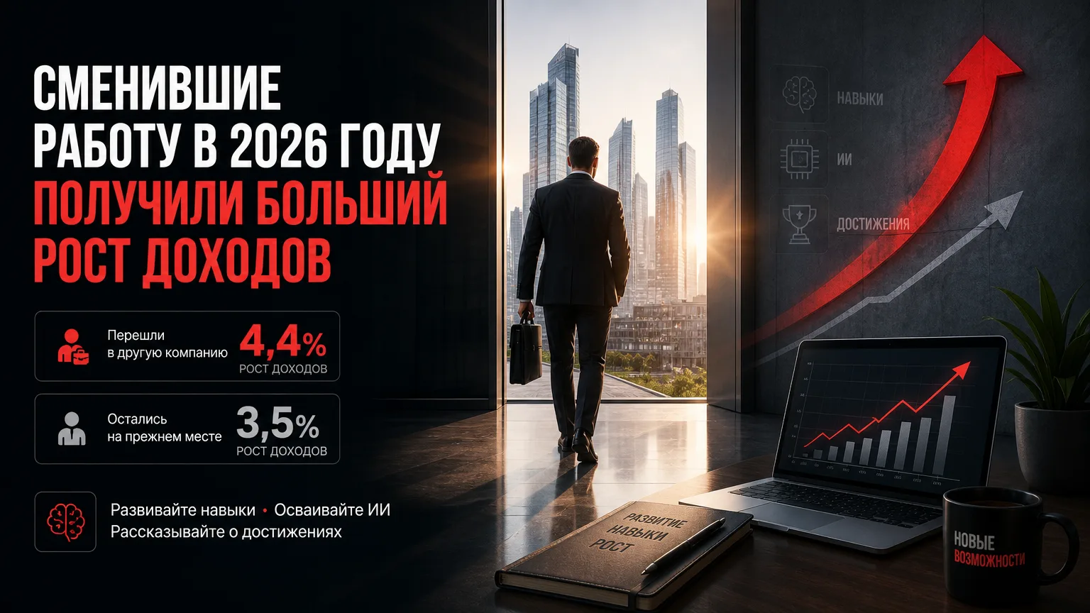 💼 Сменившие работу в 2026 году получили больший рост доходов