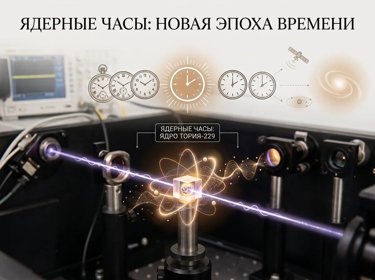 Эпоха ядерного времени: Ученые создали первые в мире ядерные часы ⏰⚛️⚡️