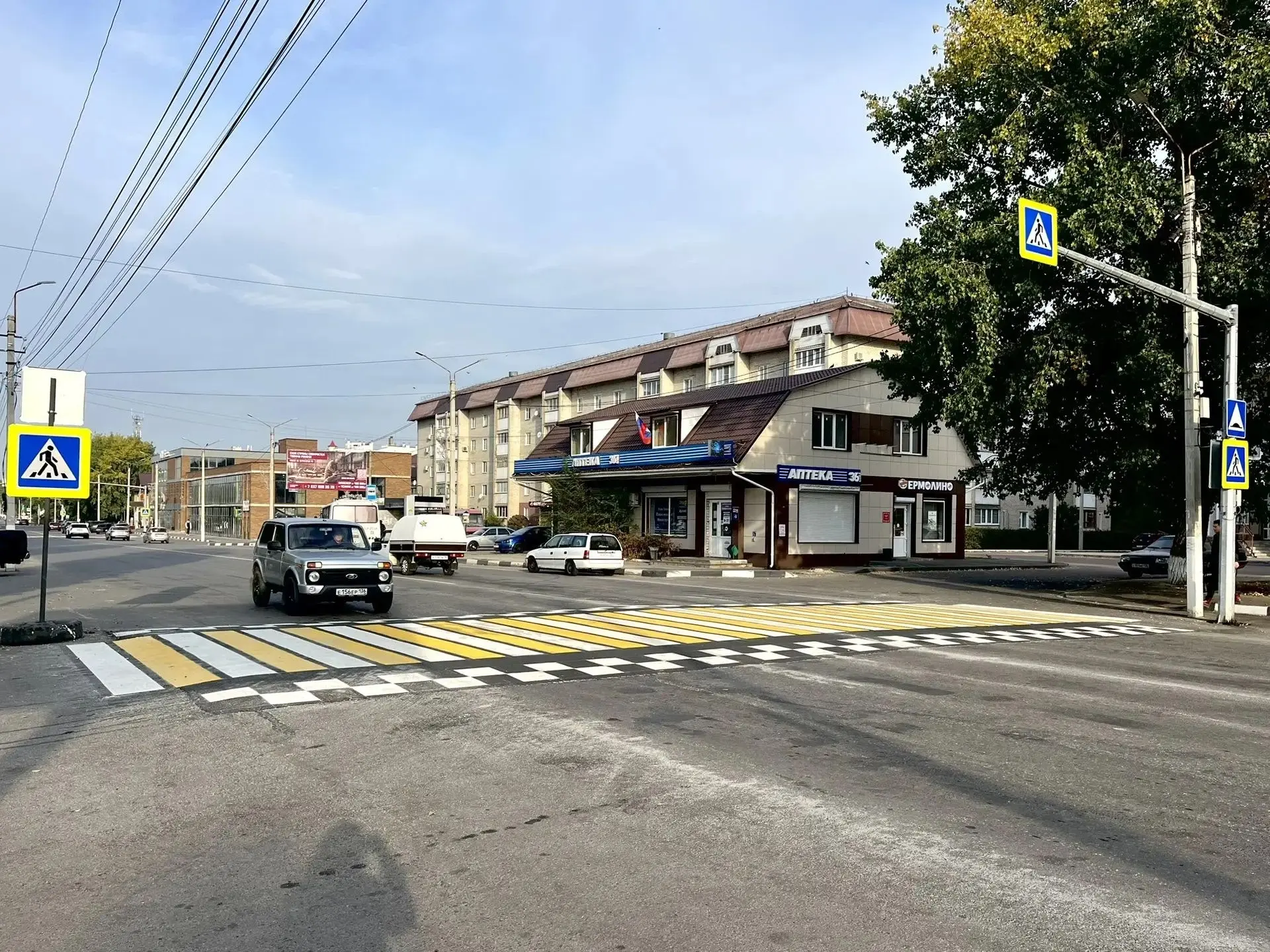 Завершились работы по обустройству приподнятых пешеходных переходов на центральной авто...