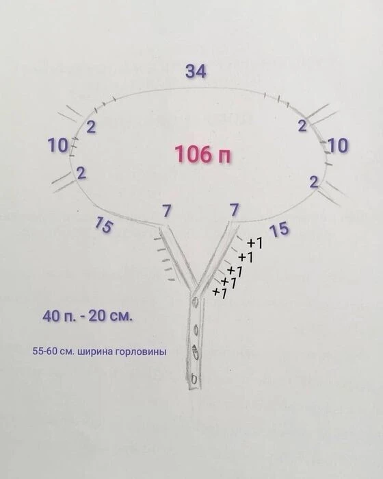 Вязание сверху