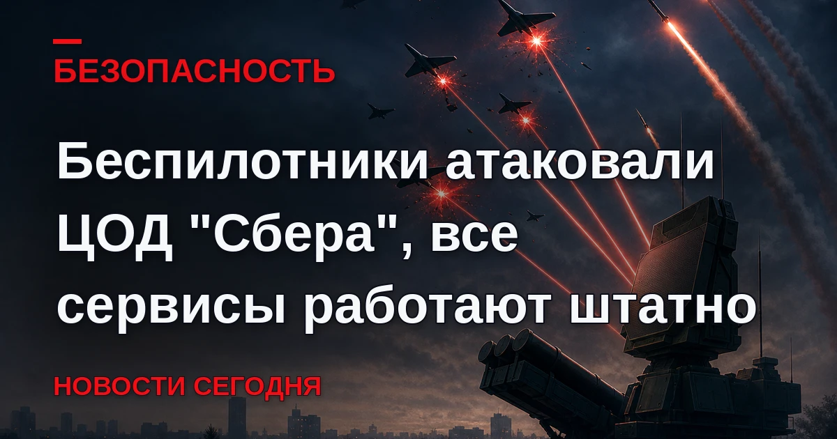 Центр обработки данных "Сбера" подвергся атаке беспилотников. Об этом сообщил заместите...