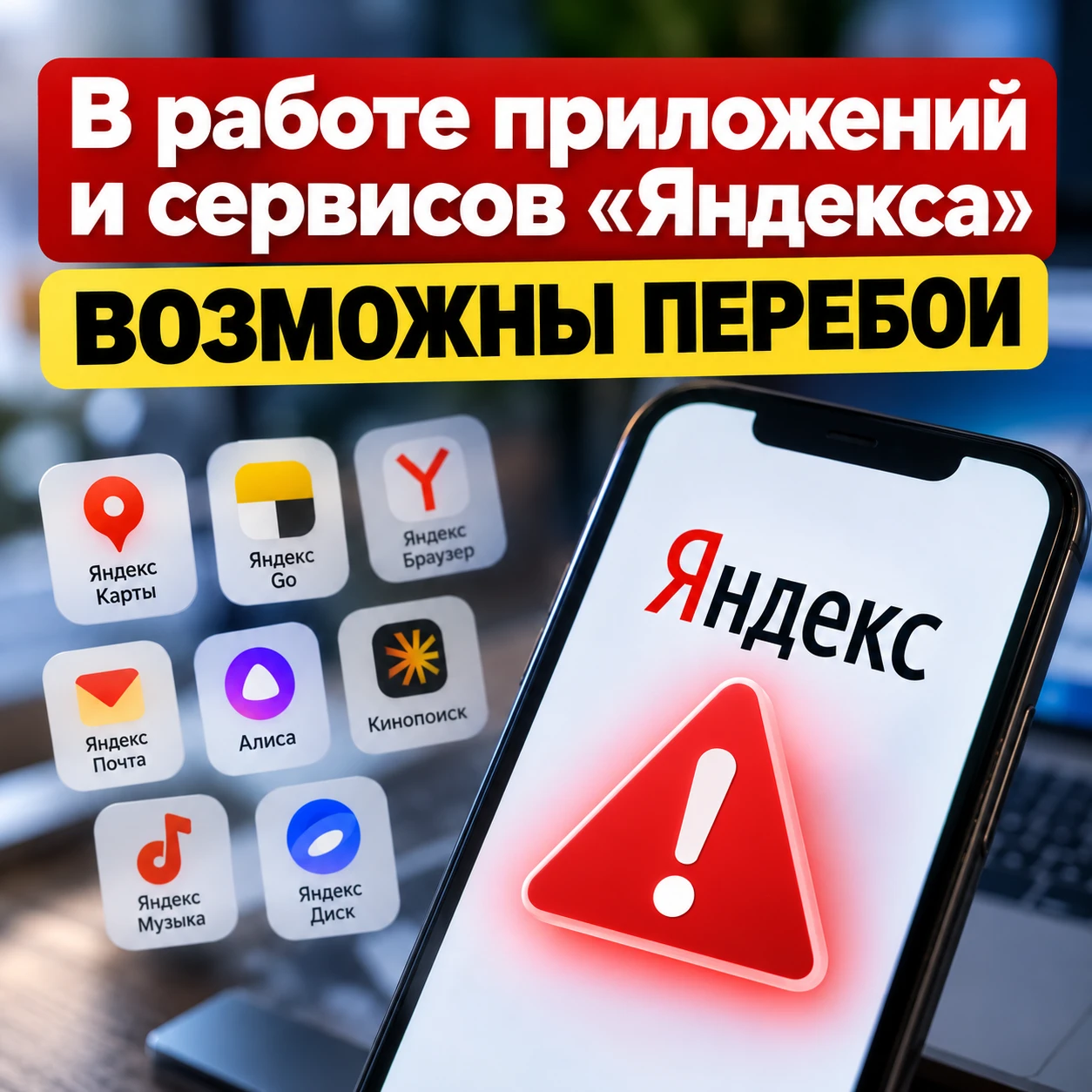 В работе приложений и сервисов «Яндекса» возможны перебои