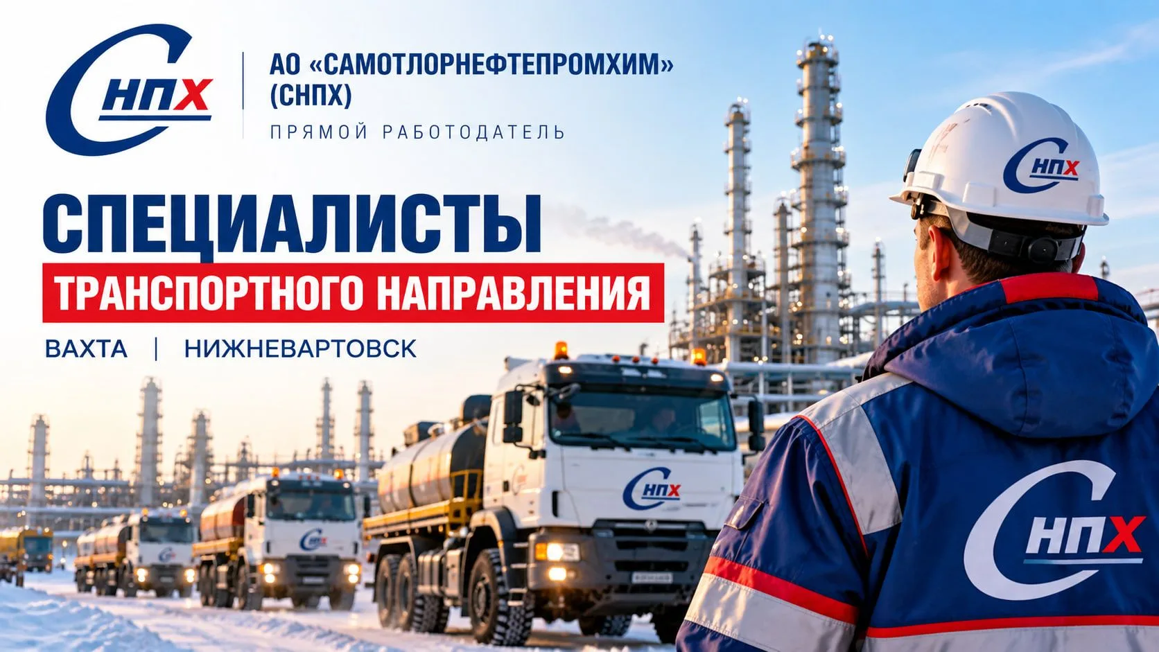 АО «Самотлорнефтепромхим» (СНПХ) — прямой работодатель — приглашает специалистов трансп...