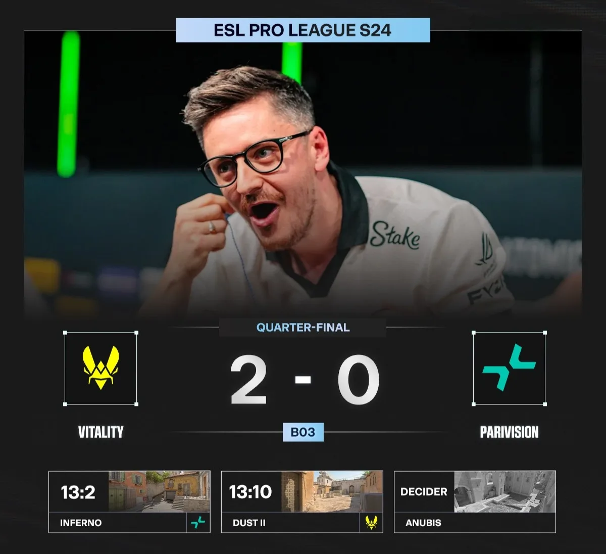 🇪🇺 VITALITY ПРОХОДЯТ В ПОЛУФИНАЛ 🇲🇹 EPL S24!