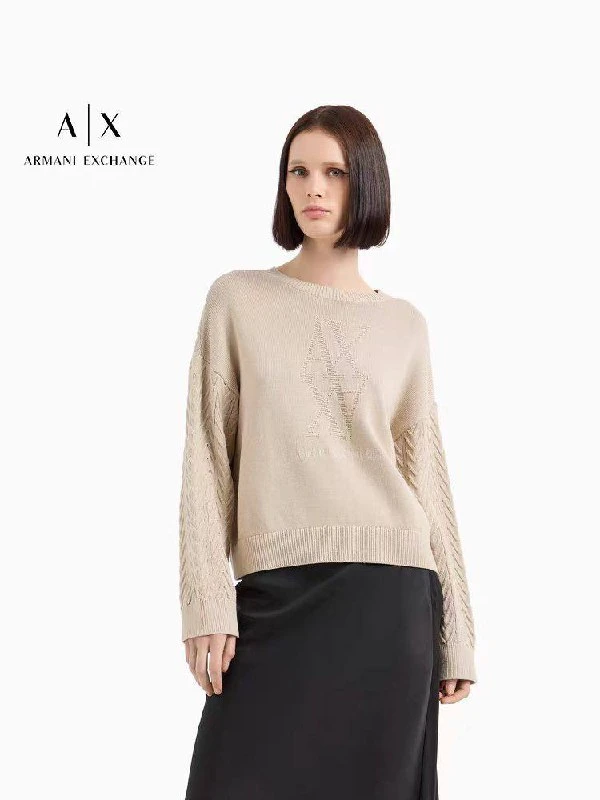 🧶 AX (Armani Exchange) — женский свитер с жаккардовым узором.