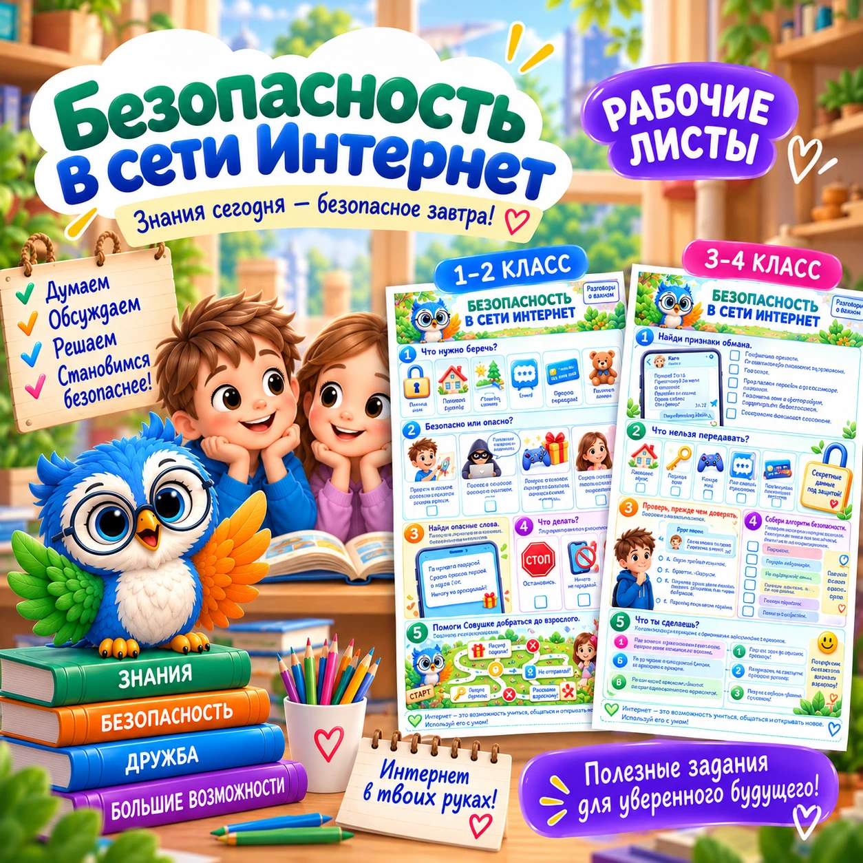 📚 Рабочие листы к «Разговорам о важном» — «Безопасность в сети Интернет»