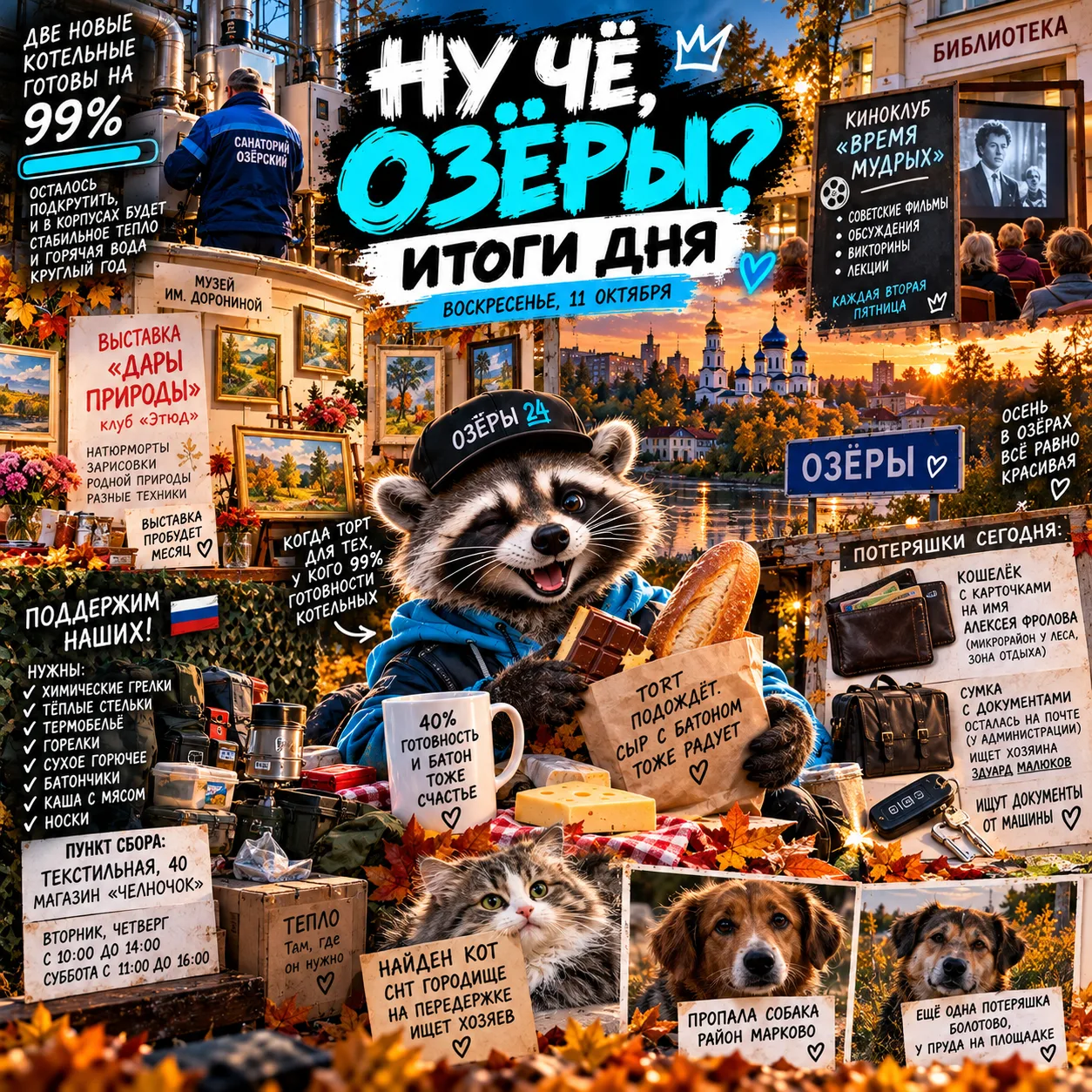 Ну чё, Озёры? 👀 Воскресенье, 11 октября. День, когда в народе, если верить приметам, л...