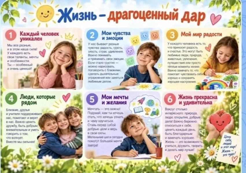 В 3 классе прошел классный час «Жизнь — драгоценный дар» в рамках профилактики суицидал...