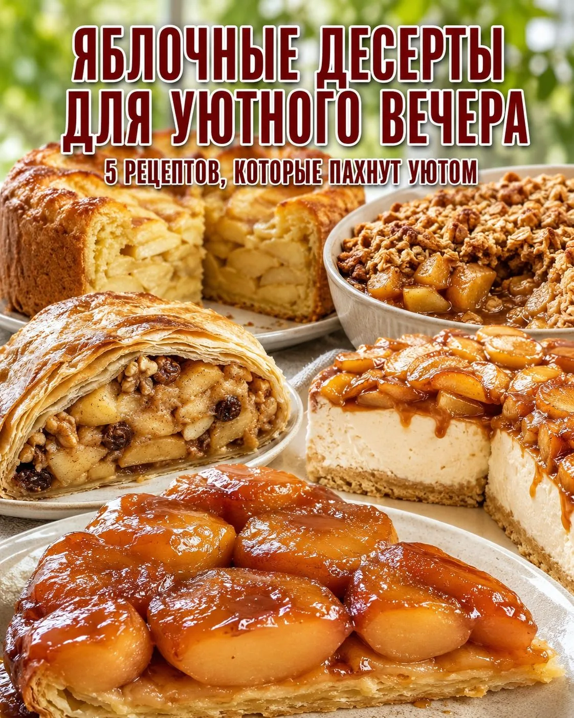 ЯБЛОЧНЫЕ ДЕСЕРТЫ ДЛЯ УЮТНОГО ВЕЧЕРА 🍎