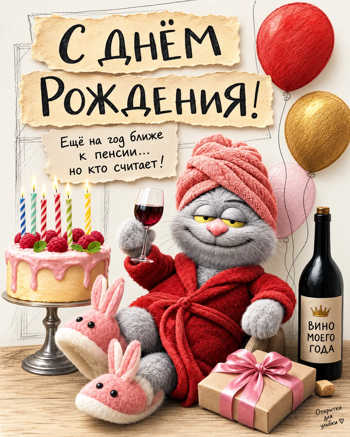 🎂 Пусть свечей на торте становится больше, а поводов считать себя старой так и не появ...