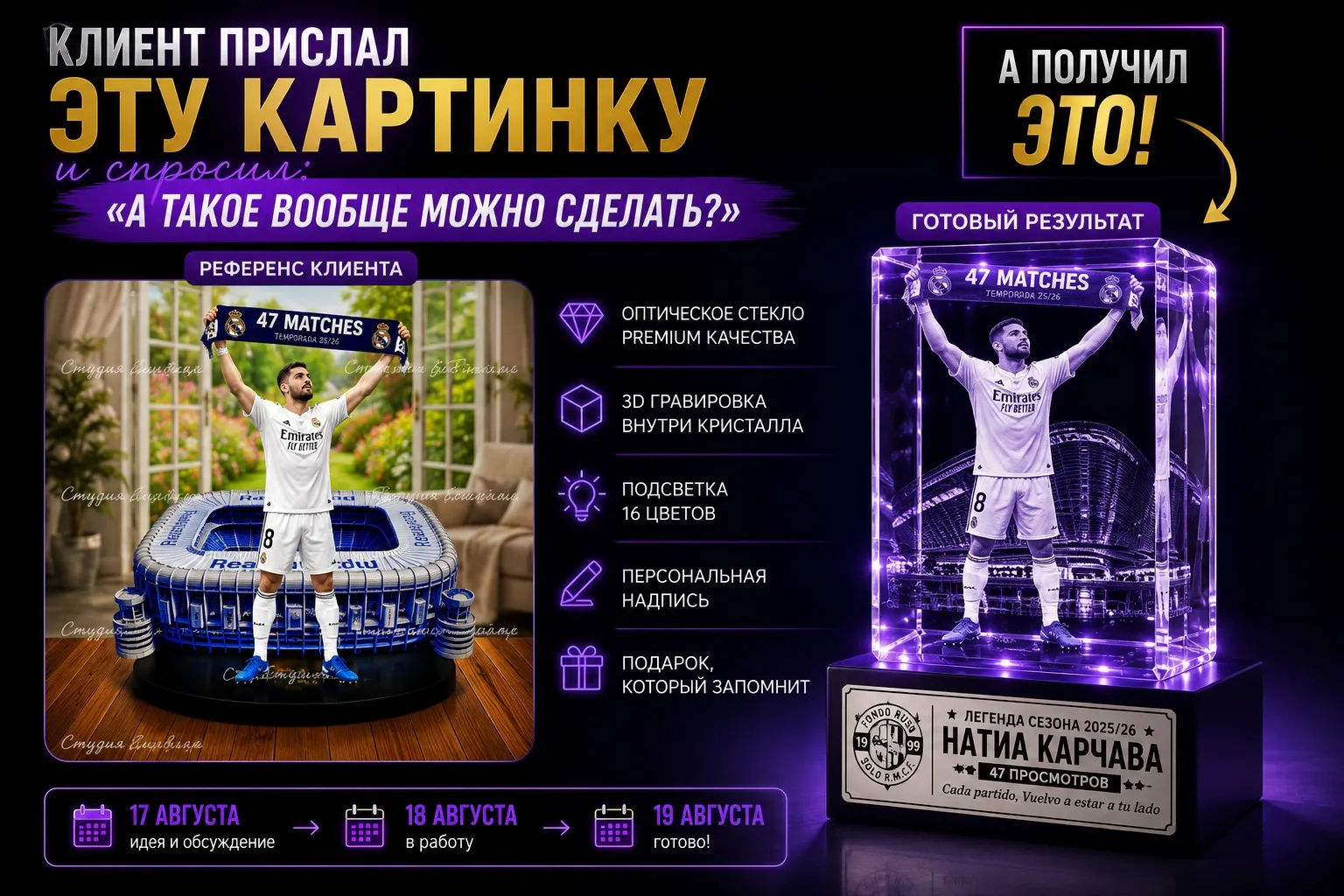 🔥 Клиент прислал нам вот эту картинку и спросил: «А такое вообще можно сделать?»