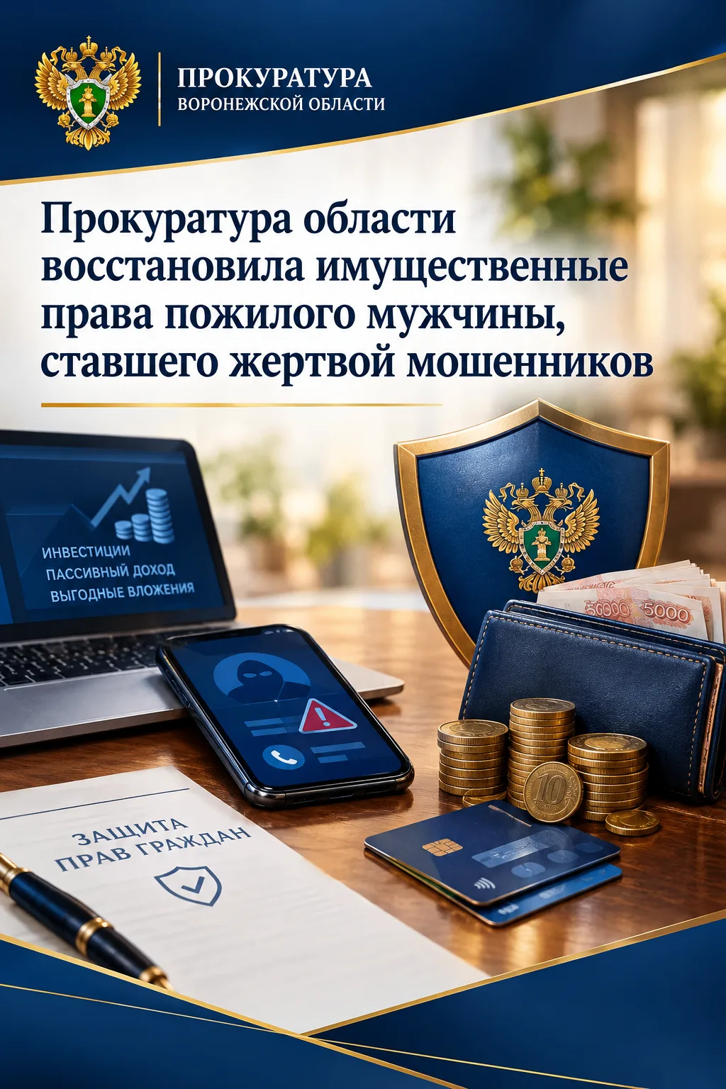 Прокуратура области восстановила имущественные права пожилого мужчины, ставшего жертвой...