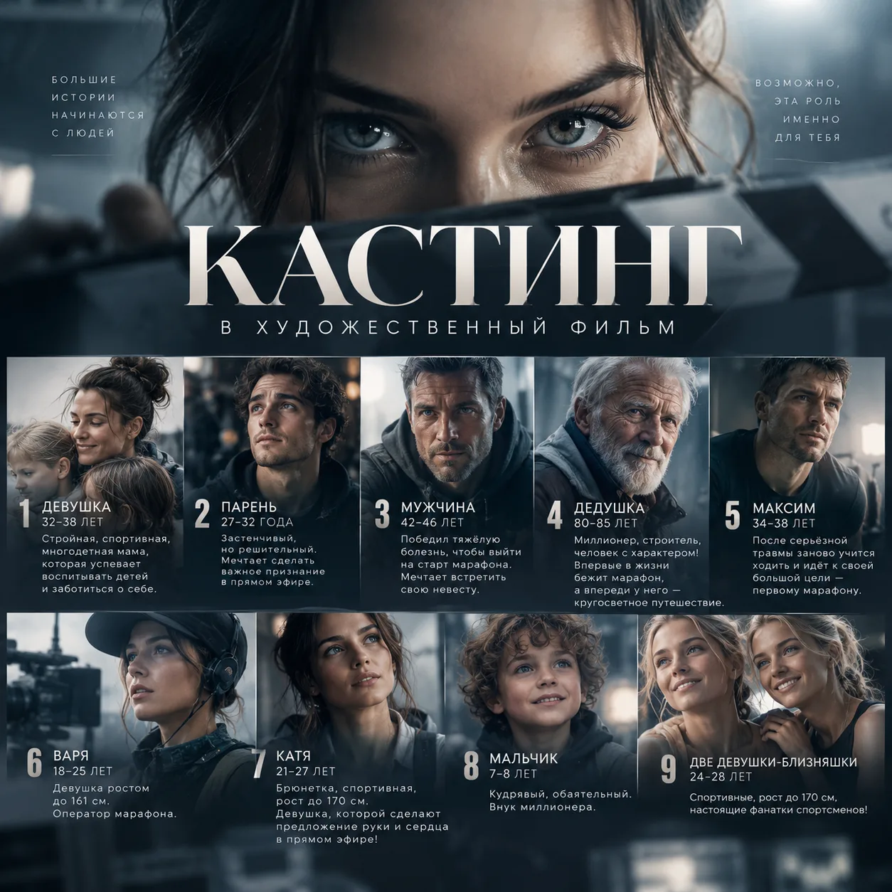 🎬 БОЛЬШОЙ КАСТИНГ В ХУДОЖЕСТВЕННЫЙ ФИЛЬМ!