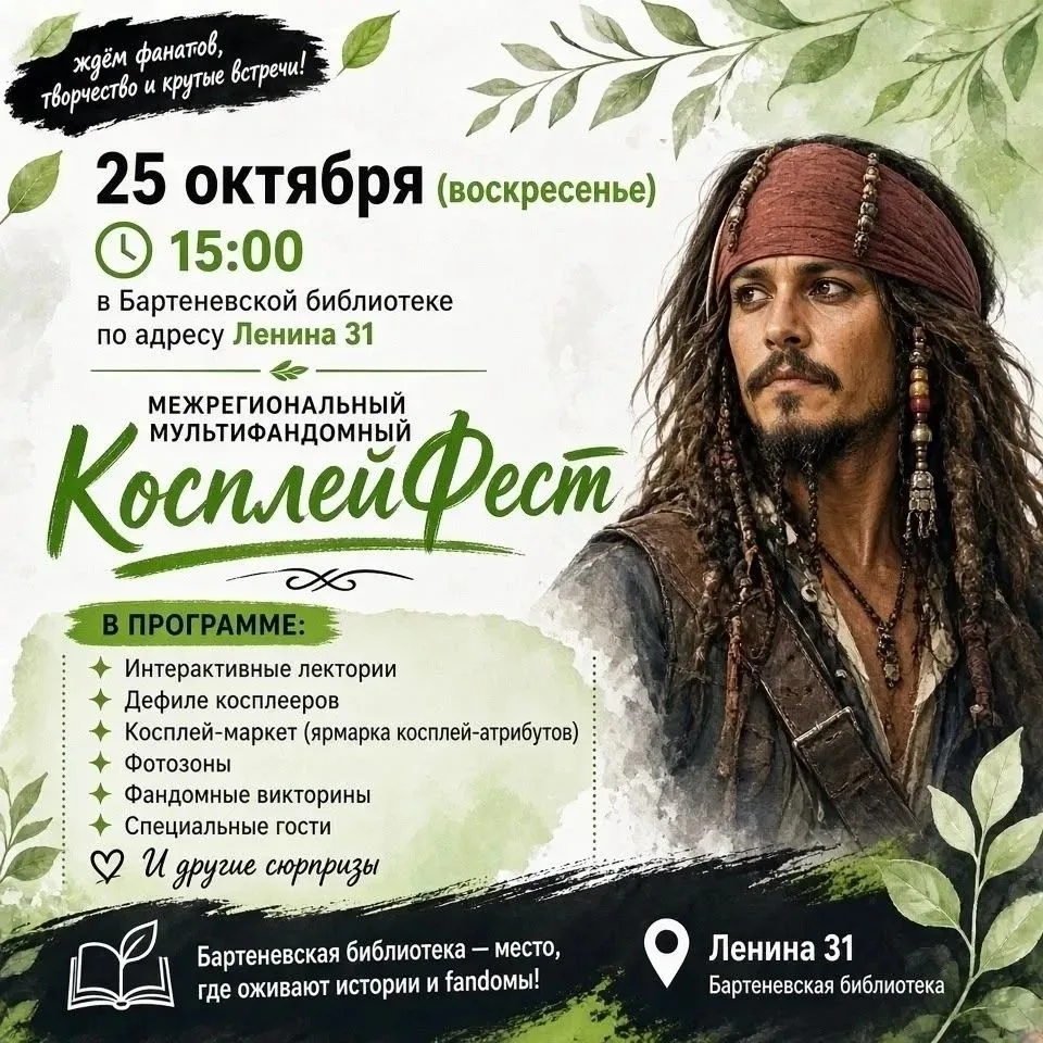 Собрались как-то Джек Воробей, Баба Яга и Наруто. Куда? На КосплейФест в Бартеневской б...
