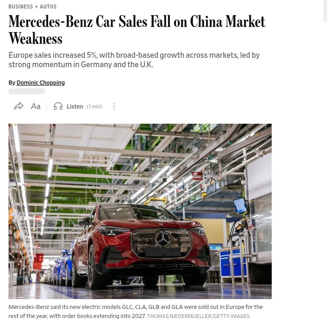 Затяжное падение продаж Mercedes в Китае. Продажи за пять лет упали на 31%. 2020 –774 0...