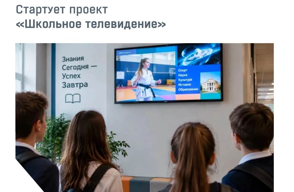 В российских школах начинается апробация нового проекта «Школьное телевидение». Его гла...