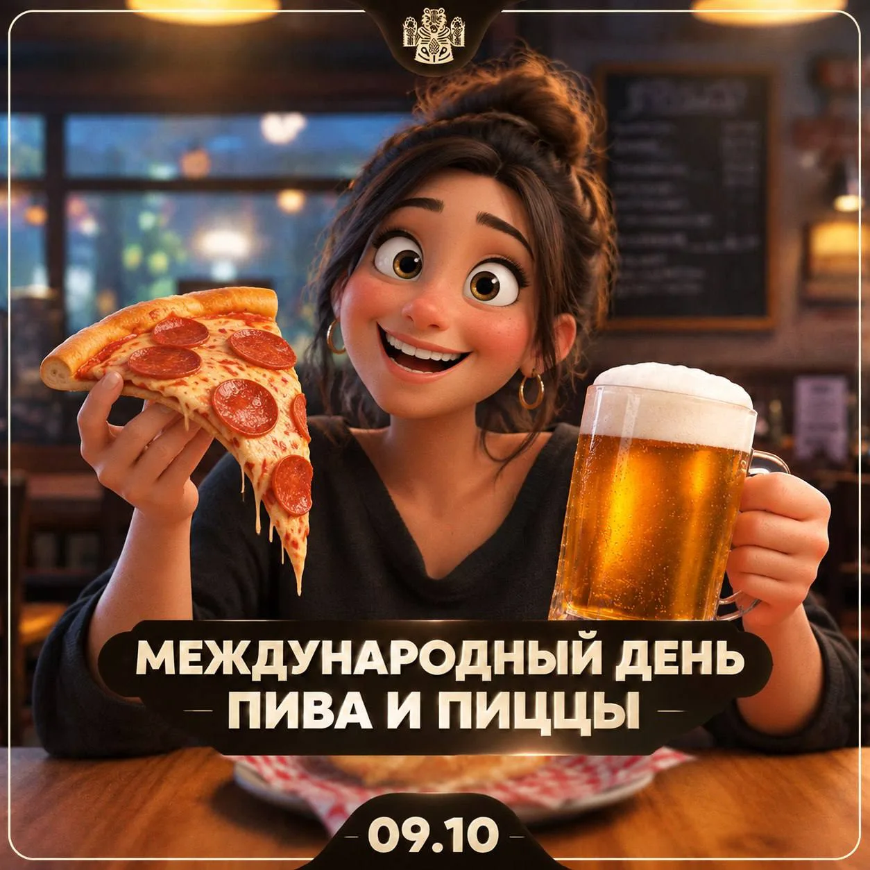 Сегодня Международный день пива и пиццы.