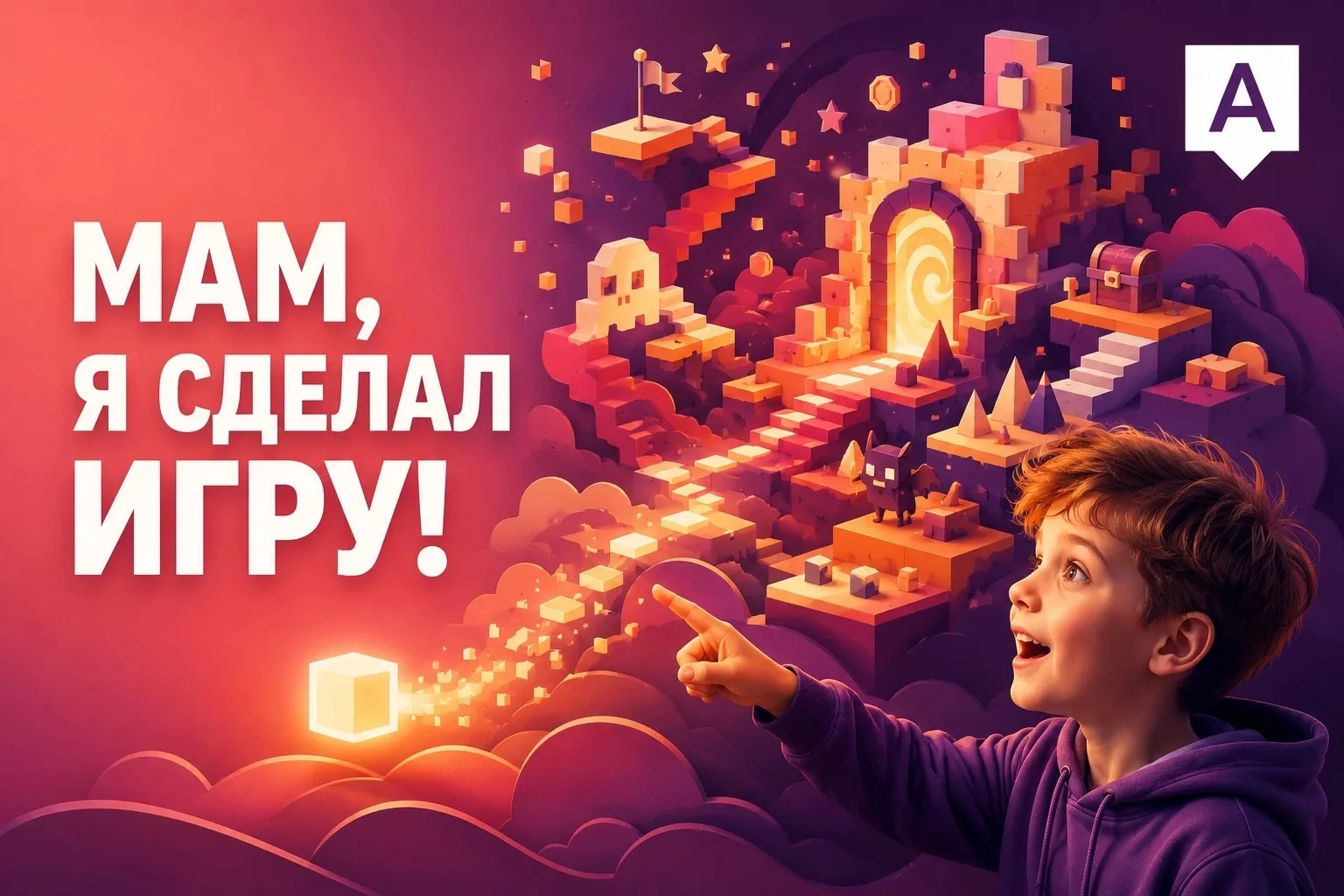 «Мам, я сделал игру!» — и показывает квадрат, который двигается по экрану