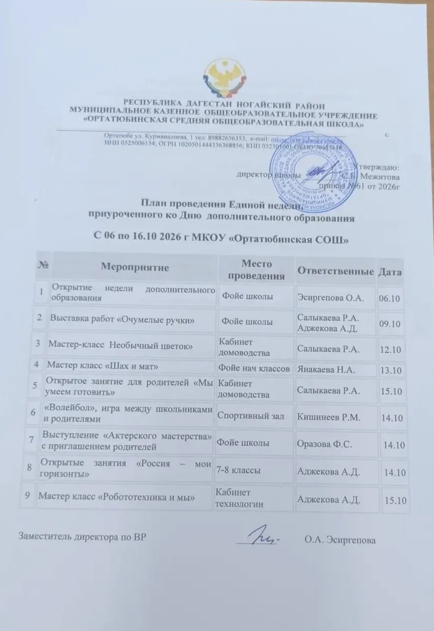 9 октября 2026 г. в нашей школе прошёл День дополнительного образования!