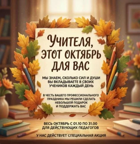 Учителя, этот октябрь — для вас!