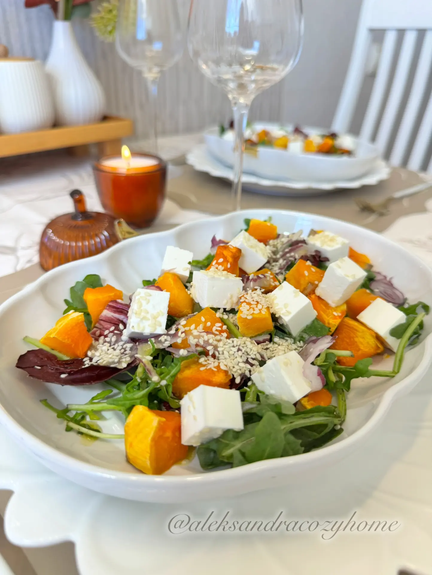 🥗🎃 Салат с печеной тыквой