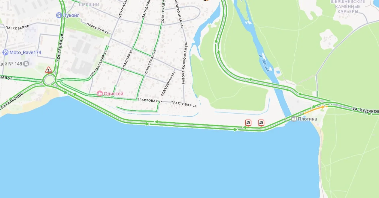 На Шершнях произошла массовая авария