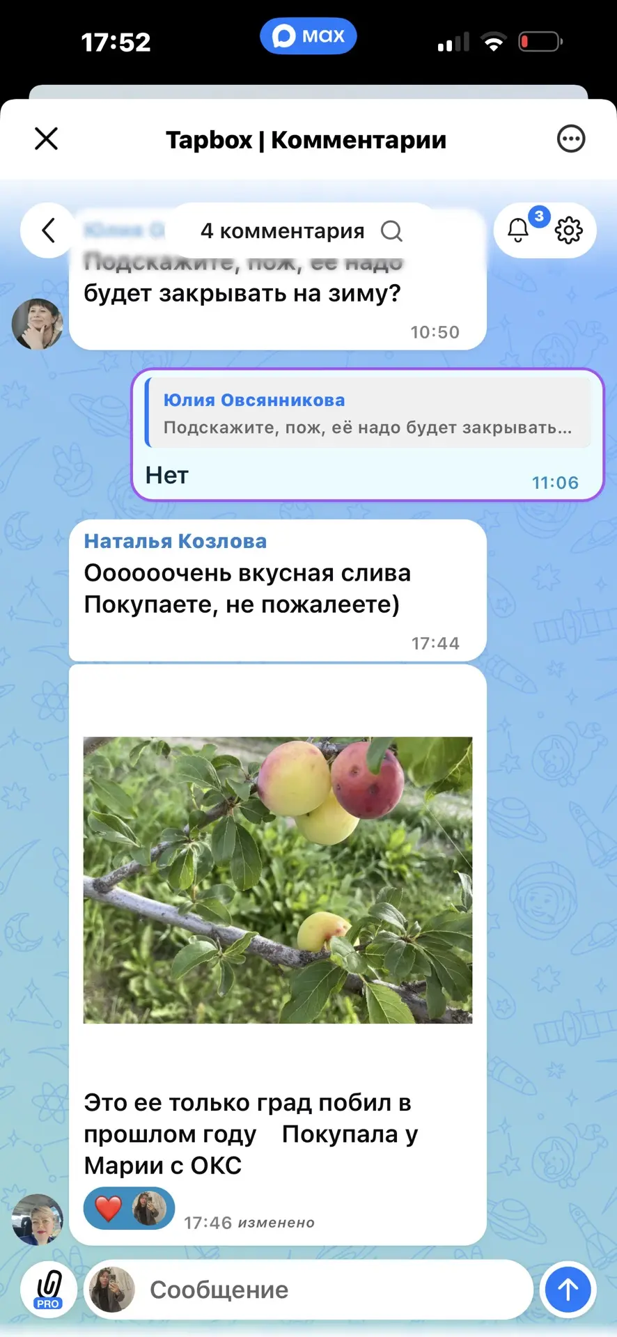 Отзывы - урожай уже от наших саженцев 🤗