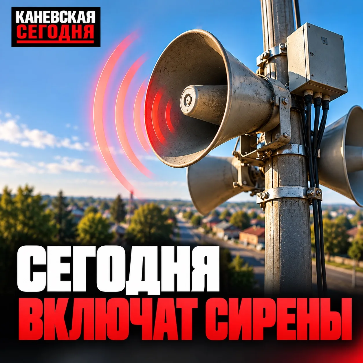 📢 Сегодня в Каневском районе дважды включат сирены