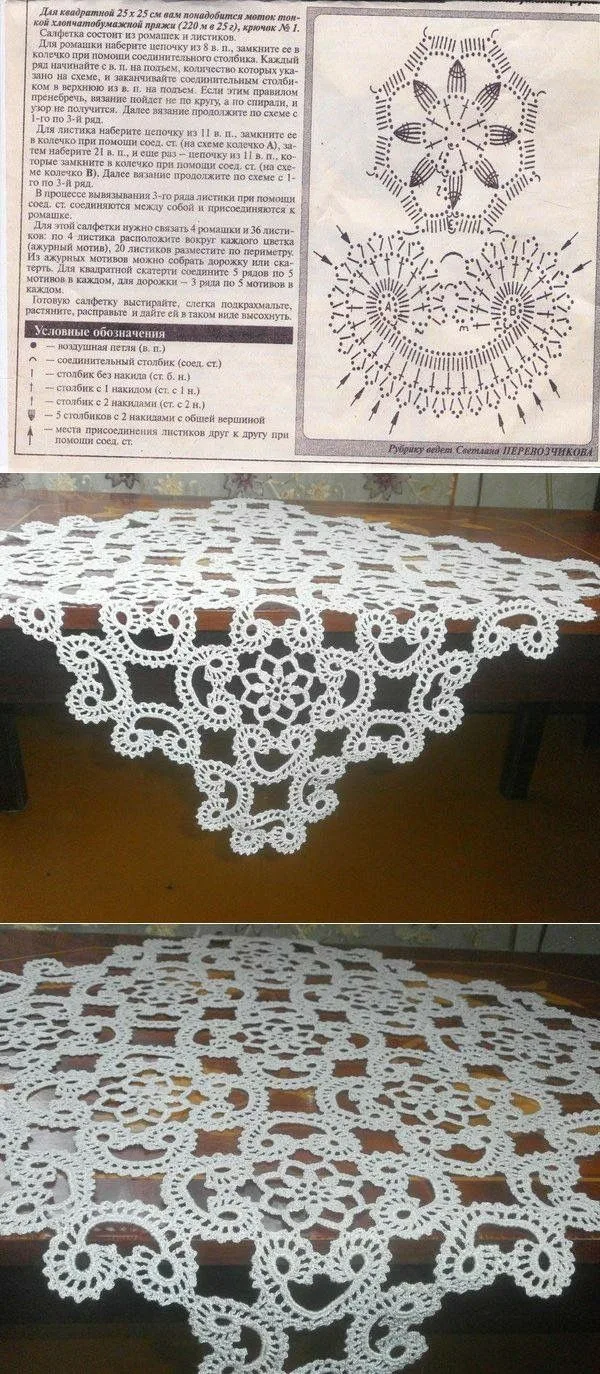 Красивая #салфетка из причудливых мотивов 🌸🌟