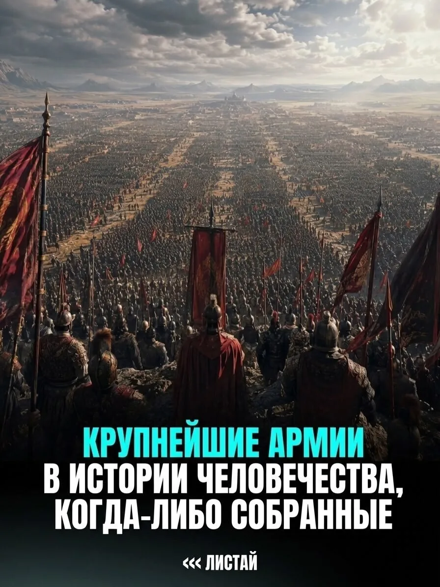 Самые большие армии в истории — это не просто цифры, они отражали промышленную мощь, чи...
