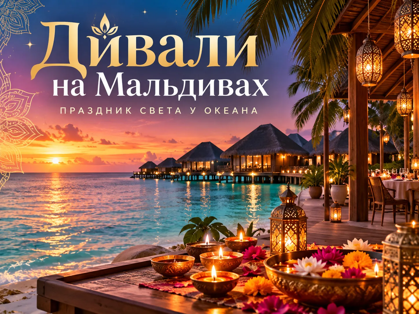 ✨ Дивали на Мальдивах: праздник света у океана 🇲🇻