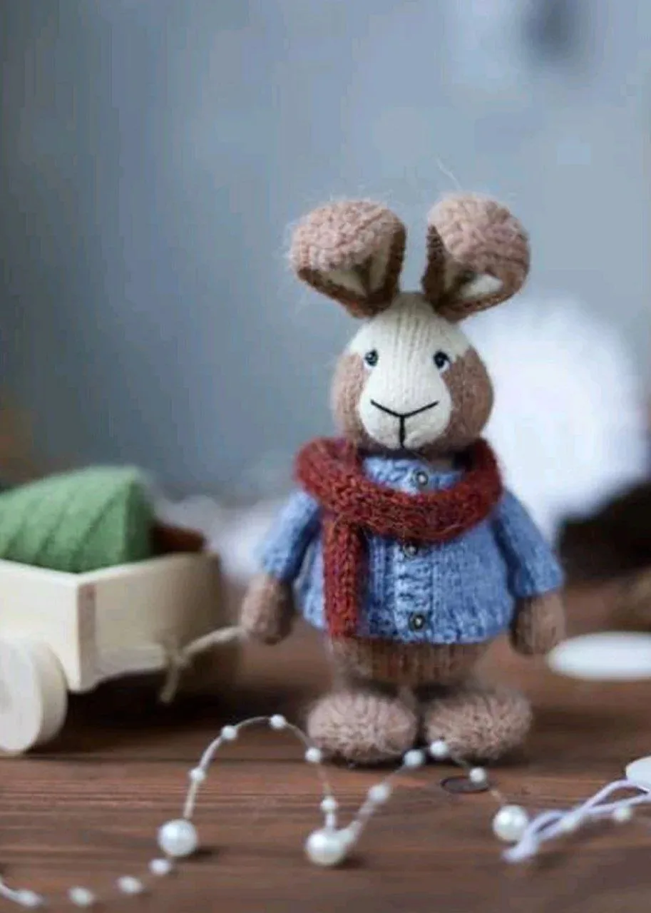 Зайка спицами 🐰