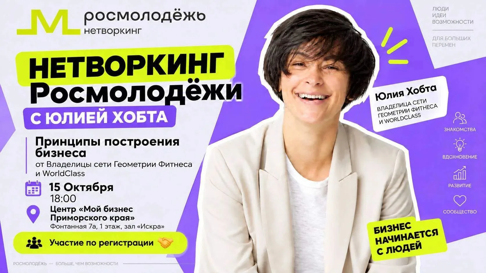 НЕТВОРКИНГ РОСМОЛОДЁЖИ С ЮЛИЕЙ ХОБТА