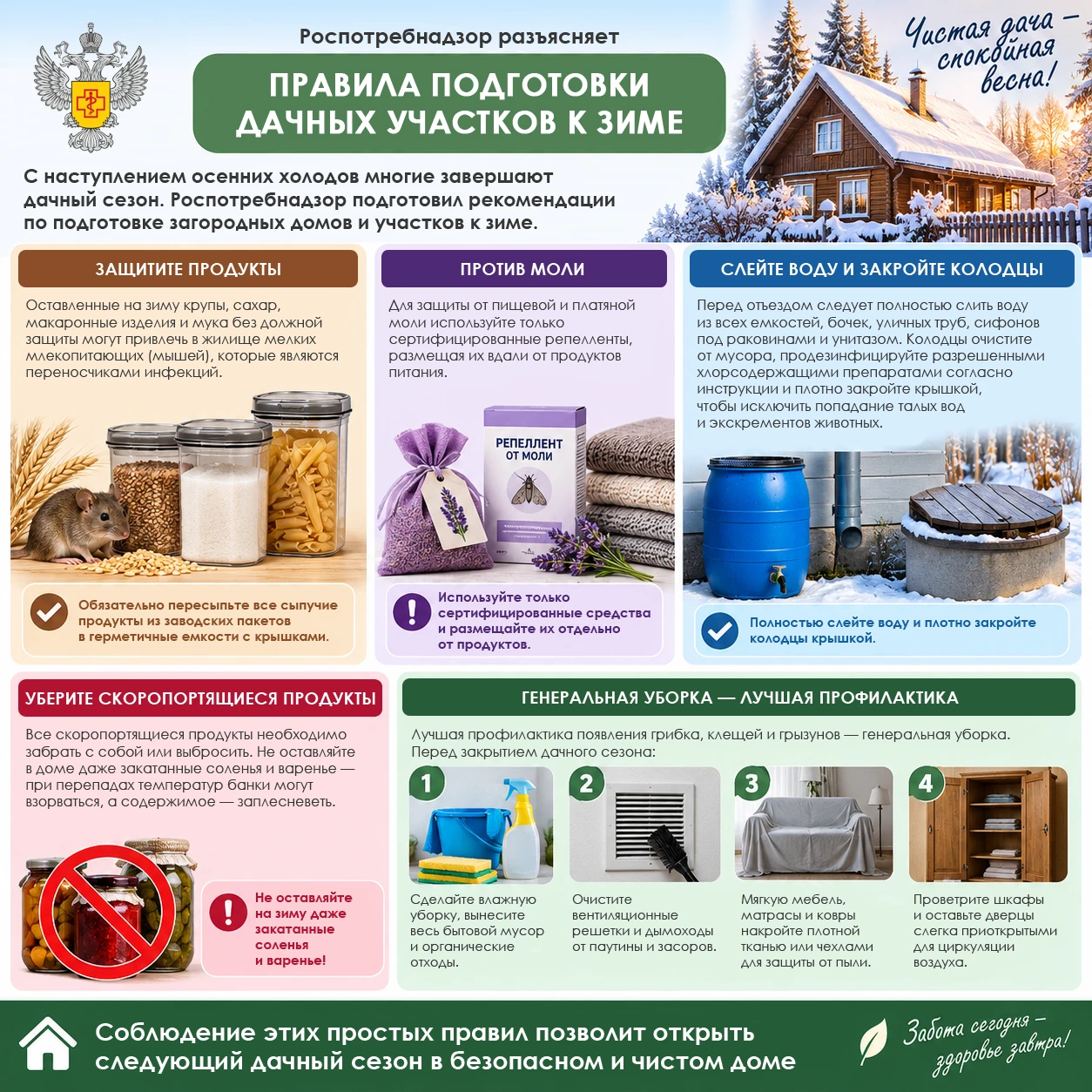 Правила подготовки дачных участков к зиме ❄