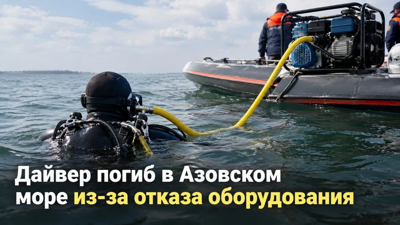 ❗️ Дайвер погиб в Азовском море из-за отказа оборудования