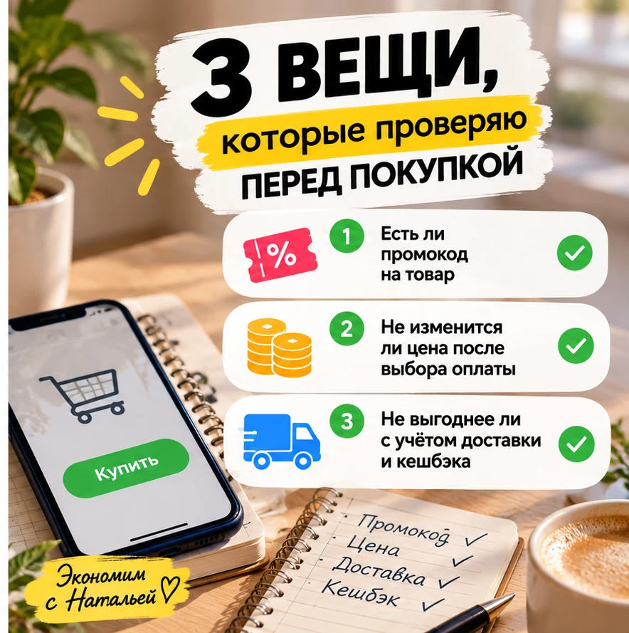 «3 вещи, которые проверяю перед покупкой»