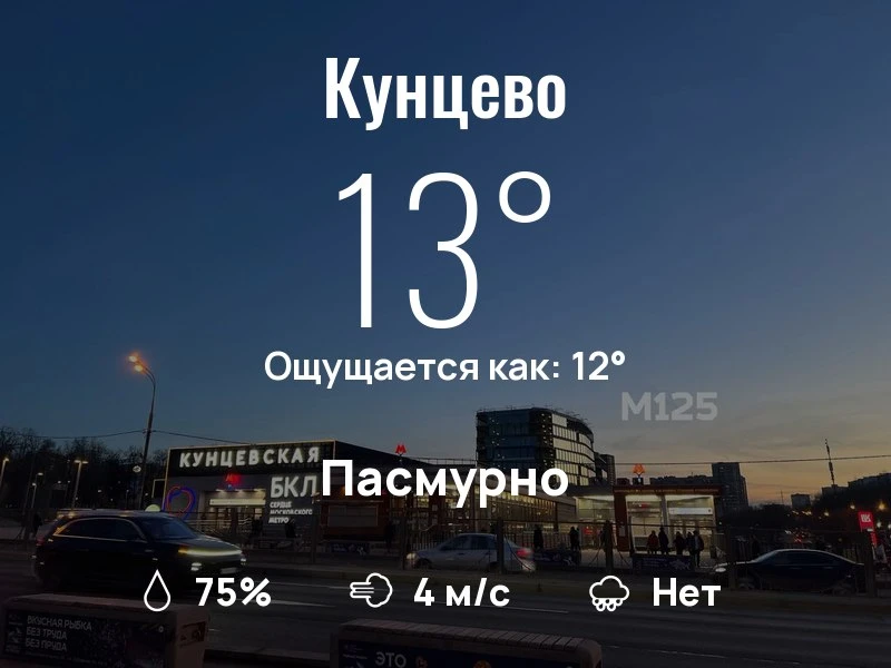 Что с погодой в Кунцево?
