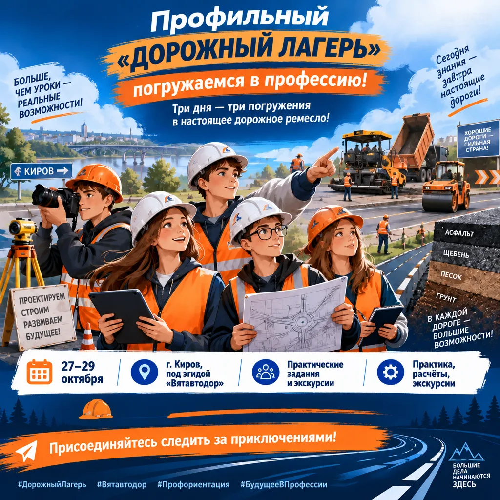 Три дня — и три шага в мир дорожной профессии. 😎