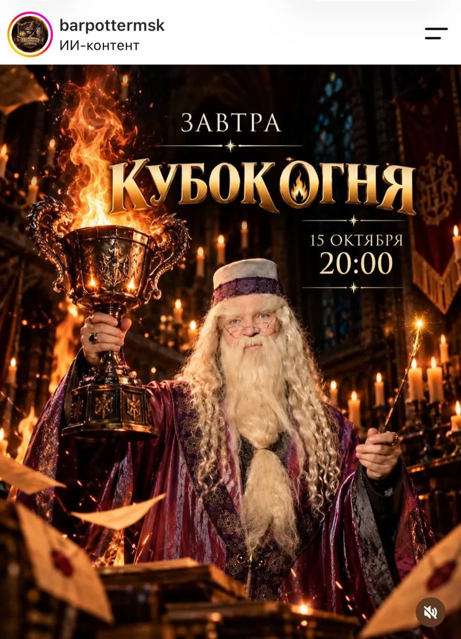 🪄В баре-музее «У Поттера» проходят магические турниры с шоу, квизами и проверкой на см...