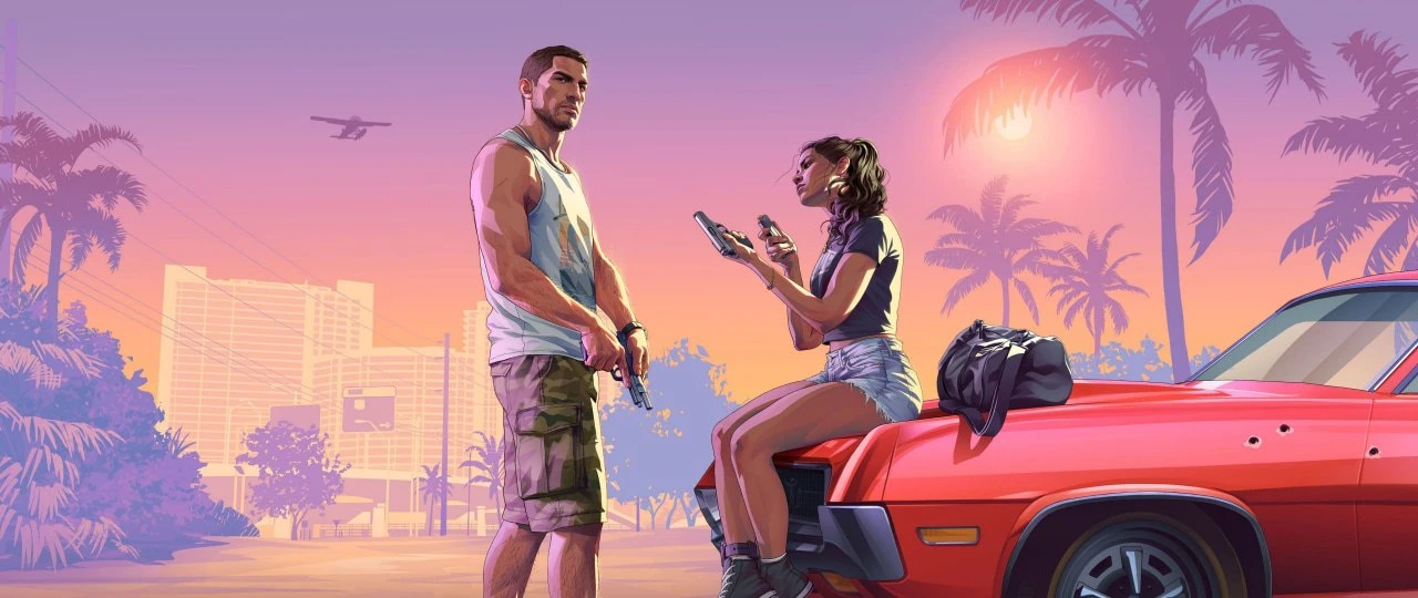 Полный арт с обложки нового трейлера GTA VI 🔥