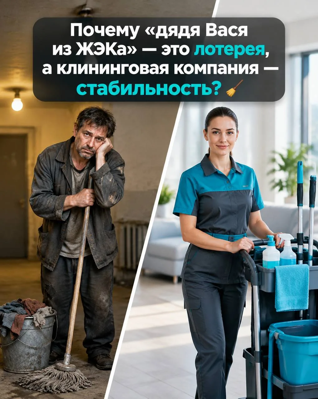 Почему «дядя Вася из ЖЭКа» — это лотерея, а клининговая компания — стабильность? 🧹