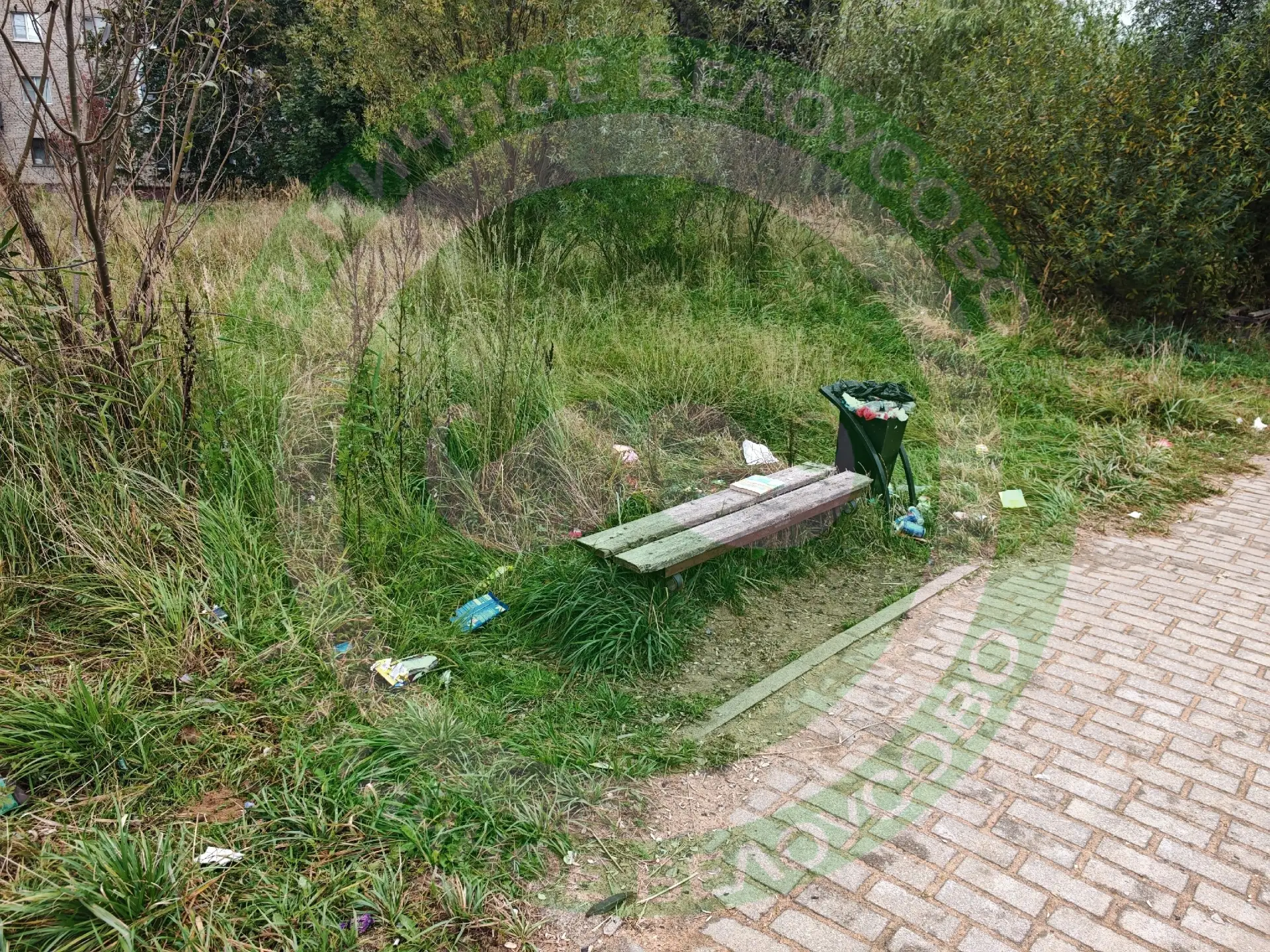 Что ж за кошмар творится около площадки для самых маленьких? В парке возле аптеки. Пост...