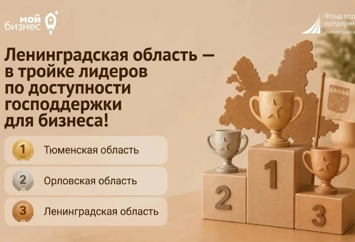 Ленобласть — в числе лидеров по доступности господдержки для бизнеса