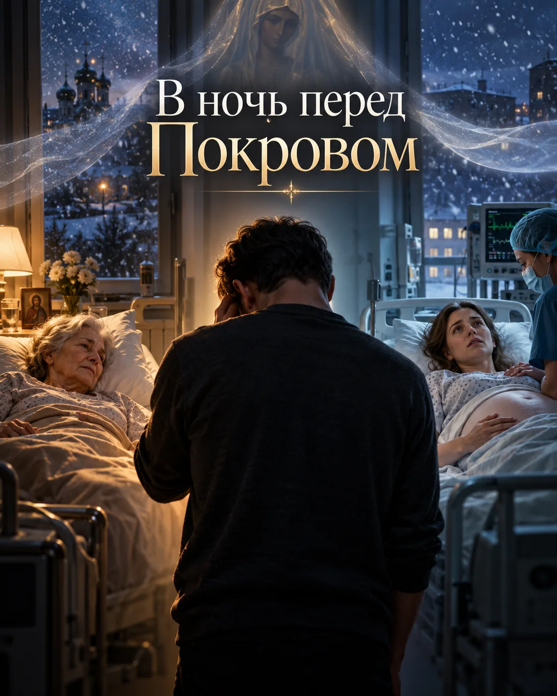 В ночь перед Покровом.  В ту ночь первый снег лёг на город тихо, почти неслышно. Не зим...