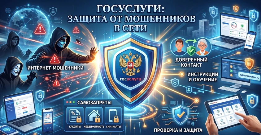 Цифровой сервис «Защита от мошенников в сети» на портале Госуслуг