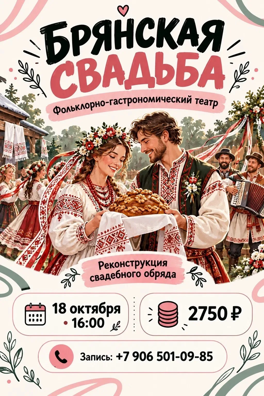 🪆 ФОЛЬКЛОРНО-ГАСТРОНОМИЧЕСКИЙ ТЕАТР «БРЯНСКАЯ СВАДЬБА»